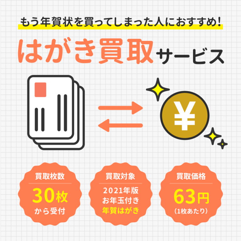 【年賀はがきをもう買ってしまった人に！】購入した年賀はがきを買い取ります！